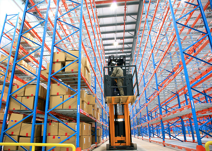 painted pallet racks