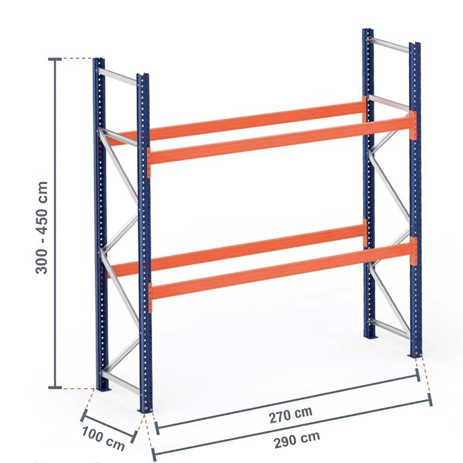 example pallet rack H300 W450 D290 L100