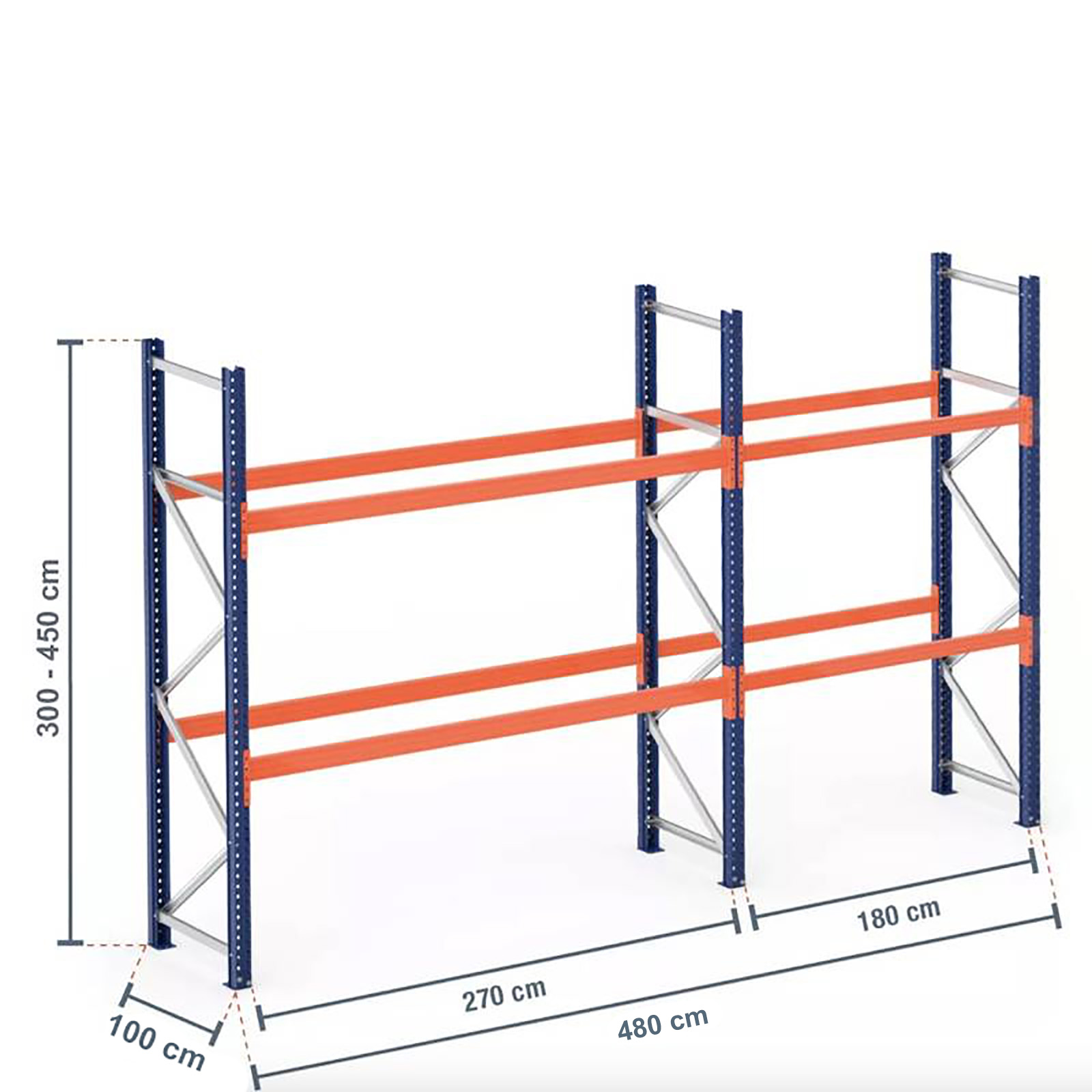 example pallet rack H300 W450 D480 L100