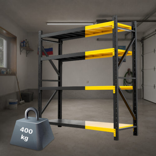 Metal shelving unit – 400 kg capacity