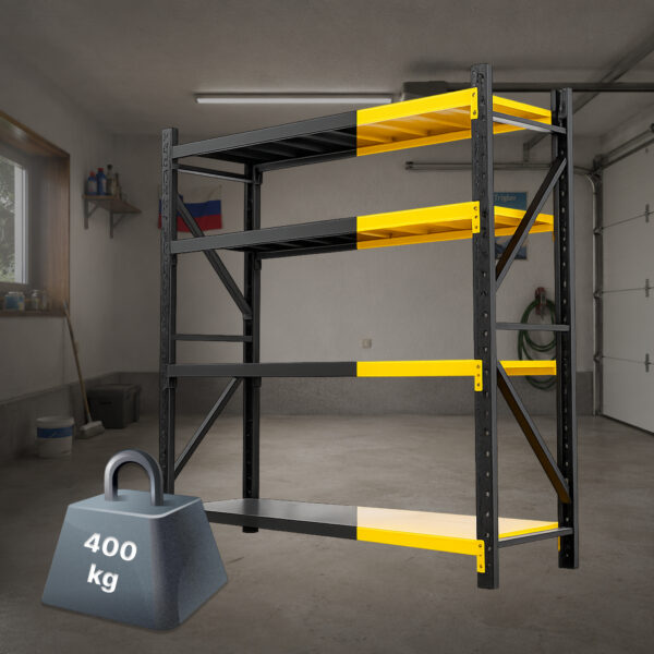 Metal shelving unit – 400 kg capacity
